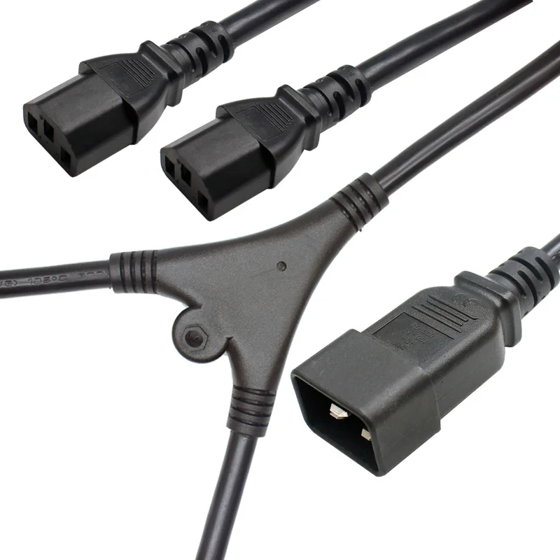 

IEC 320 C20 Male Plug to 2x C13 mining machine Cord Cable