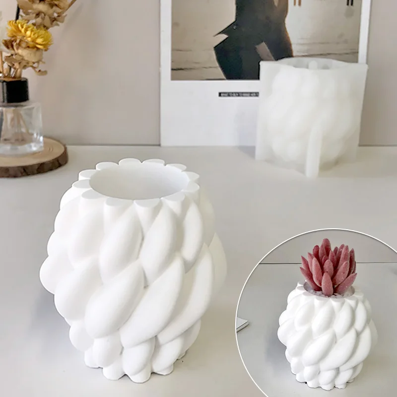 

Силиконовая форма «сделай сам» для цветочных горшков, форма для бетона, цемента, цветочных горшков, женская форма для свечей, домашний декор