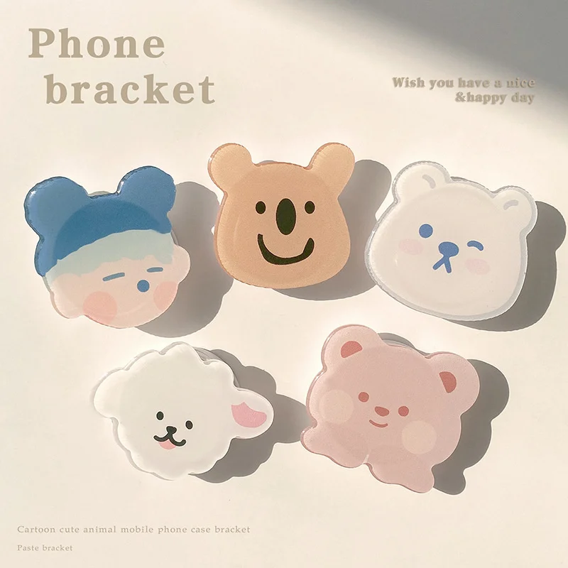

INS Cartoon Bear Mobile Phone Stand Cute Mianyang Koala Foldable Phone Grip for IPhone Samsung Xiaomi Phone Accessories