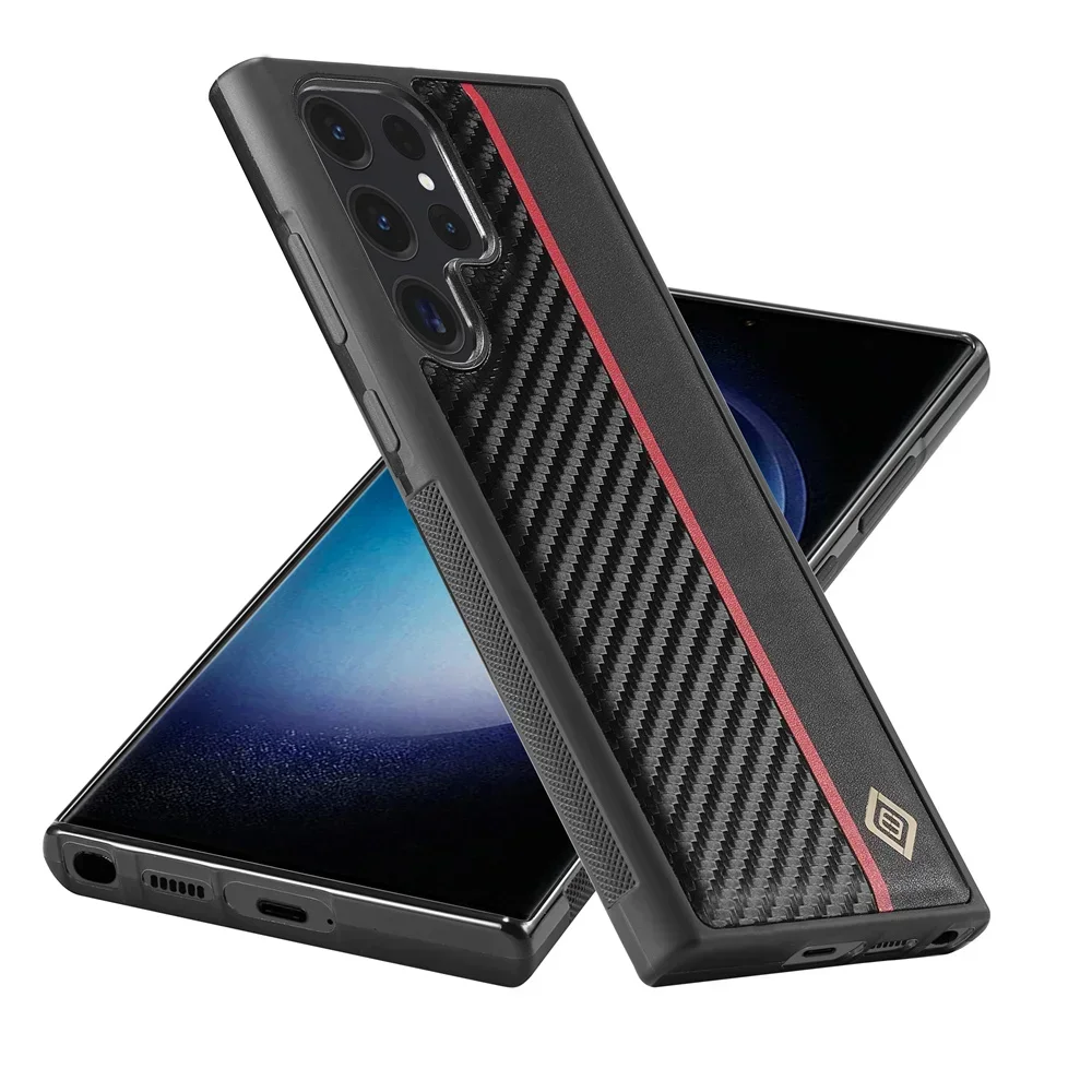 Ультратонкий Чехол Из Углеродного Волокна Для Samsung A15 A35 A55 A70 A71 A73 Note8 Ultra Plus S24 S10 S9 S8