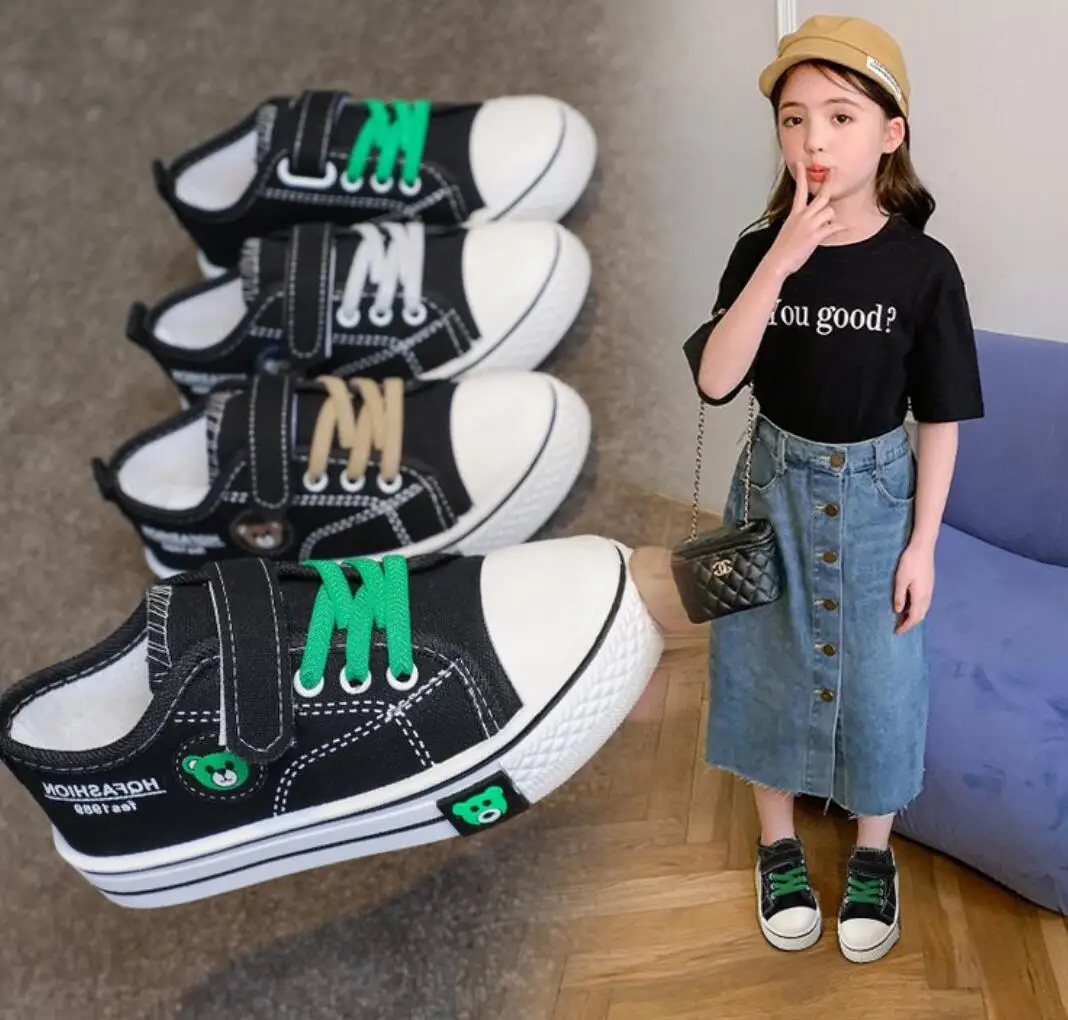 Детские холщовые кроссовки для девочек и мальчиков детская дышащая повседневная