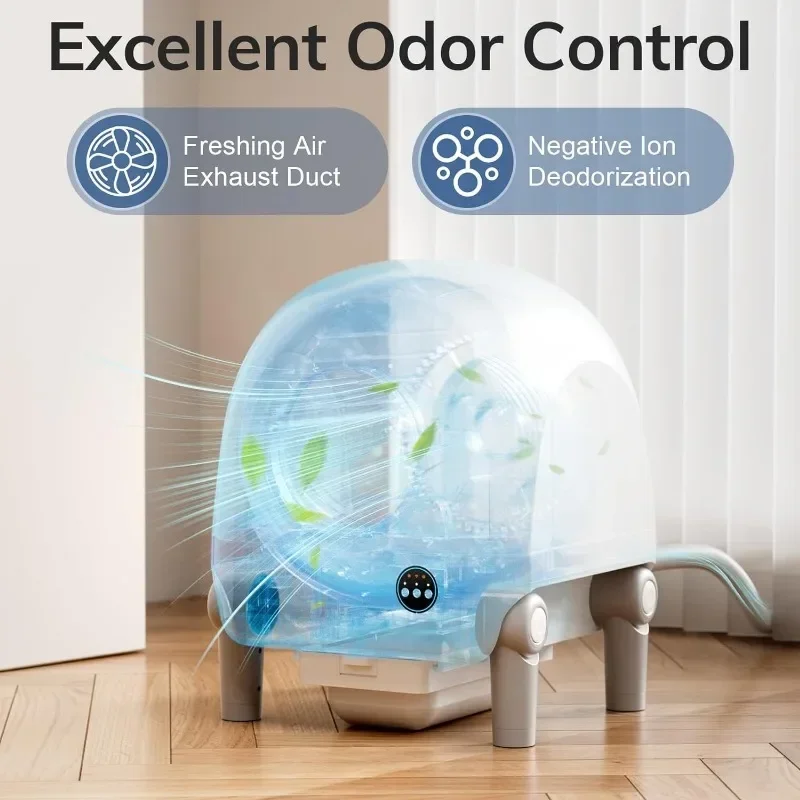 Большой Автоматический лоток для кошачьего туалета самоочищающийся