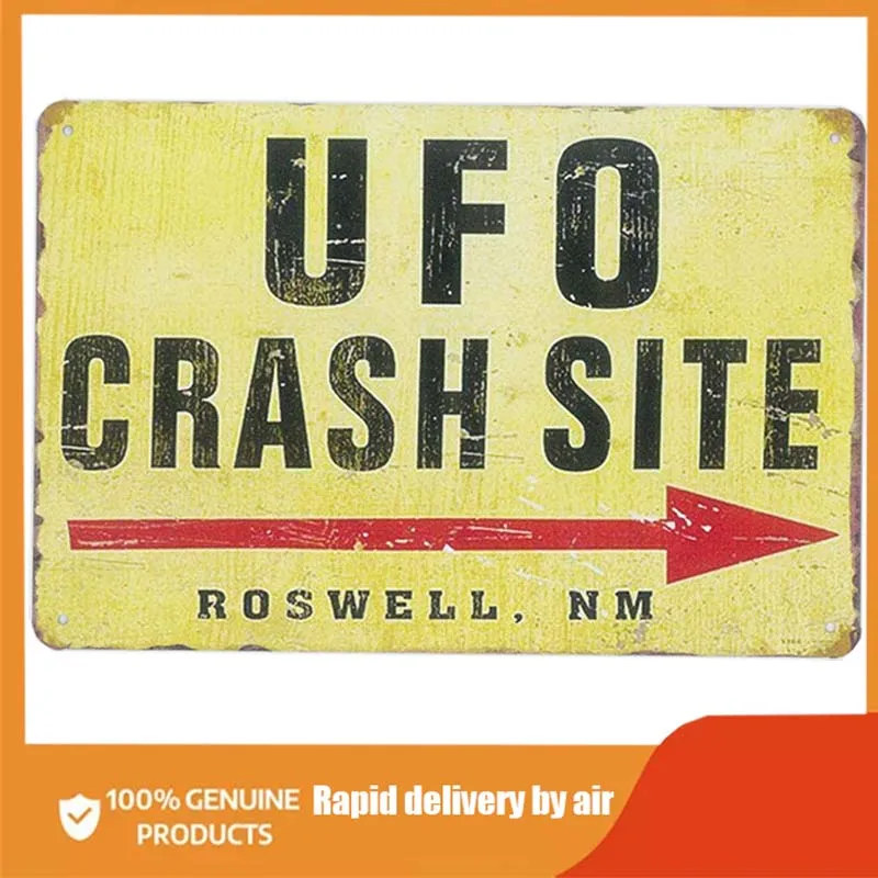 

Vintage Metal Tin Sign Garage Decor Man Cave Sign Tin Sign Retro Area UFO Warning Sign Outdoor Street Garage Metal Aluminum