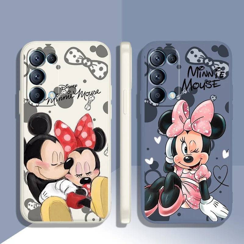 

Disney Mickey Minnie Cool For OPPO Find A96 A76 X5 Pro X3 Pro X2 Neo 7Z 6 5 4Z Lite Pro 4G 5G Liquid Rope Phone Case