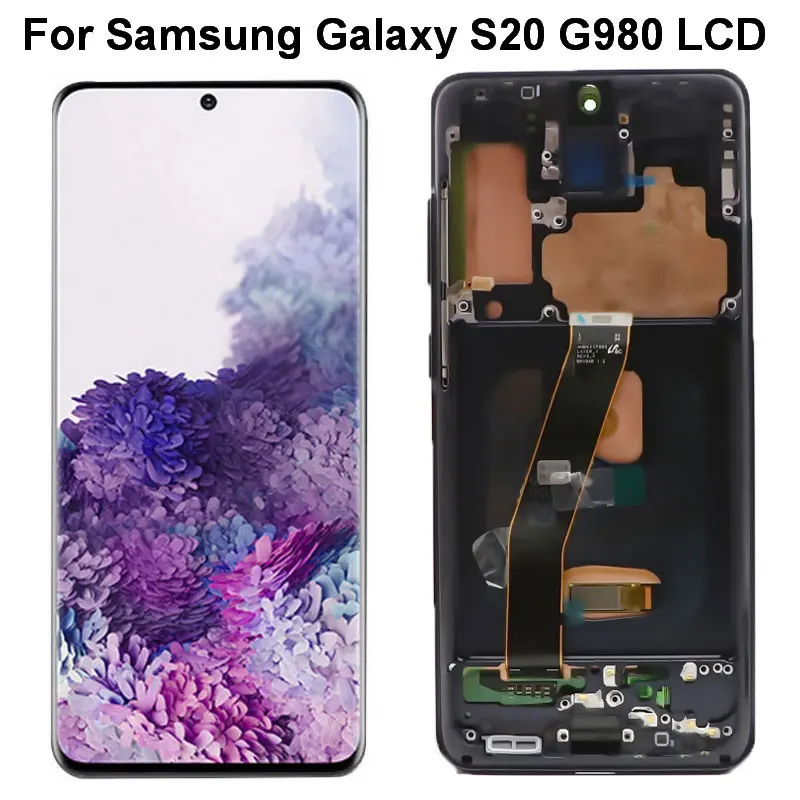 

100% Original 6.2“ LCD For Samsung Galaxy S20 Lcd G980 G980F SM-G980F/DS AMOLED Display With Touch Screen Digitizer Assembly