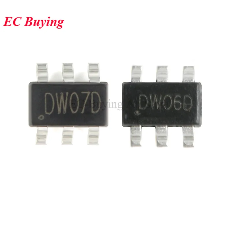 

10pcs DW06D DW07D SOT-23-6 SOT23-6 SOT23 две в одном Защитная литиевая батарея