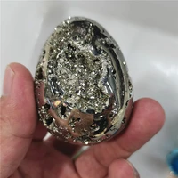 natural chalcopyrite quartz crystal egg 350g 1pcs polishing stone healing base