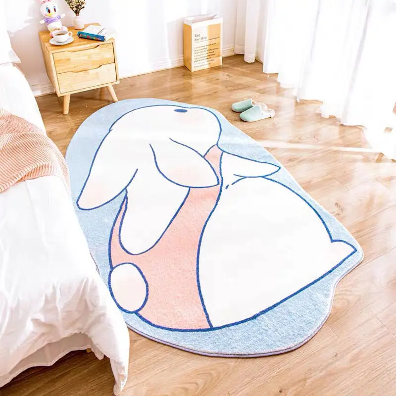 modern simple living room bedroom study carpet art line nordic cartoon irregular floor mat free global shipping