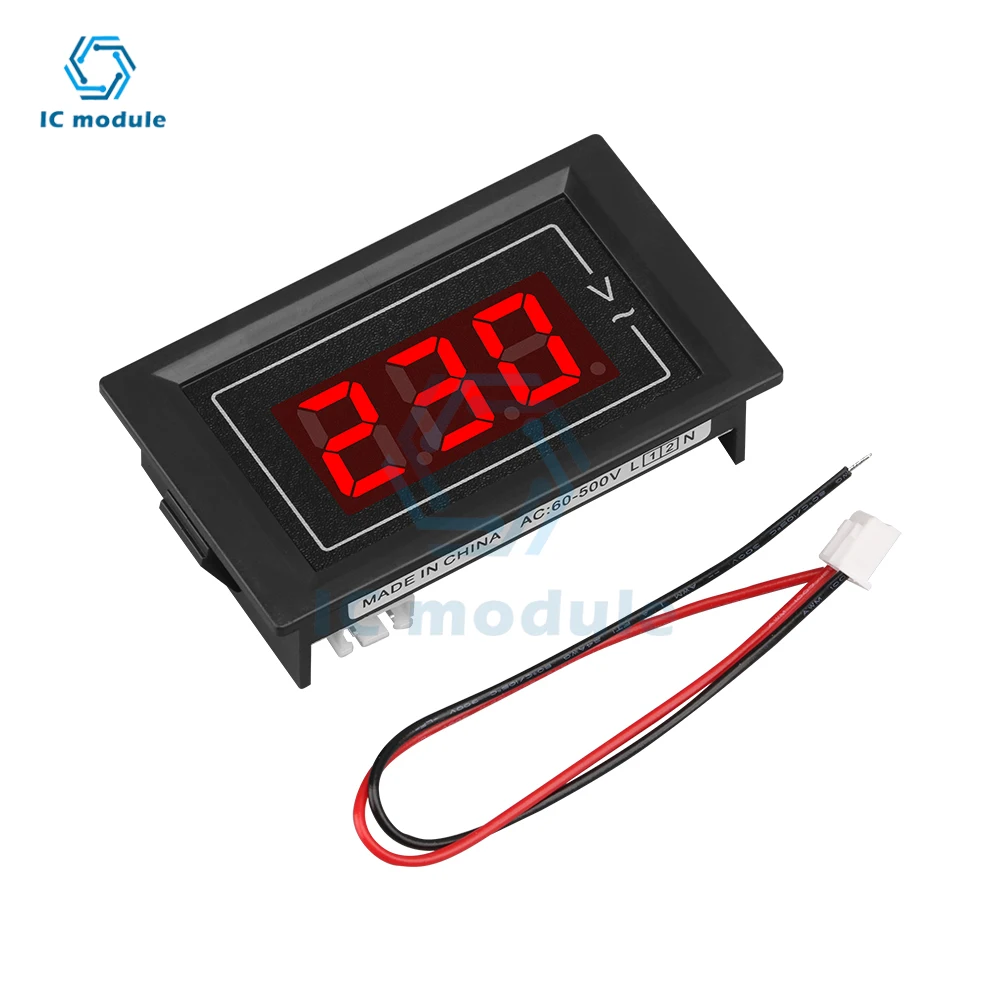 

High Quality LCD Digital AC 220V Voltmeter Voltage Meter Volt Instrument Tool 2 Wires Voltmeter Panel Indicator Light Lamp Gaug