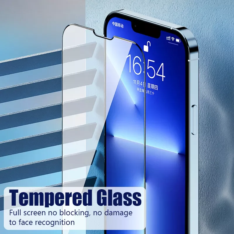 4Pcs Full Cover Tempered Glass On the For iPhone Screen Protector For iPhone Glass