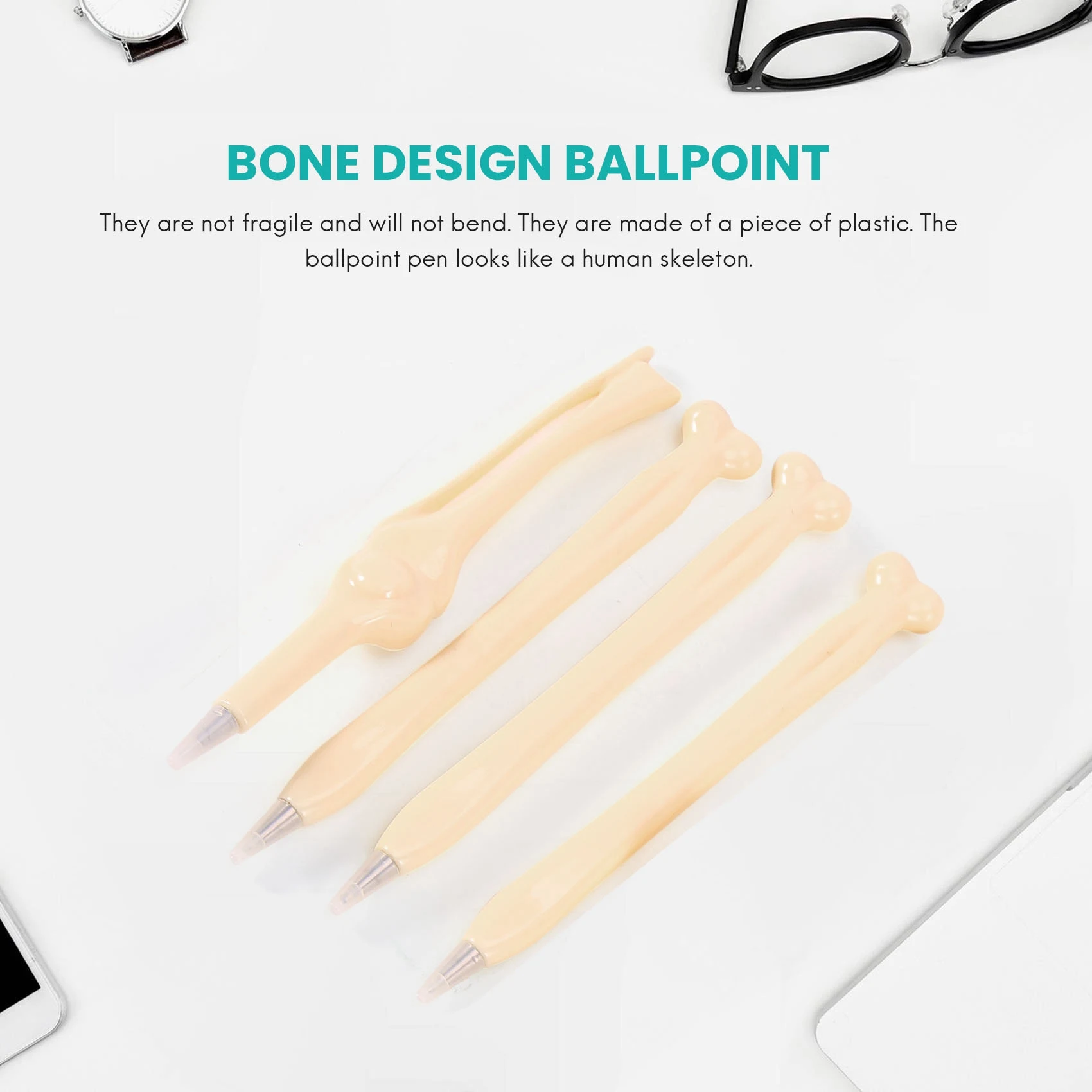 

25PCS Bone Design Ballpoint Pens with Black Ink for Artist, Doctor, Nurse , School, Office, Party