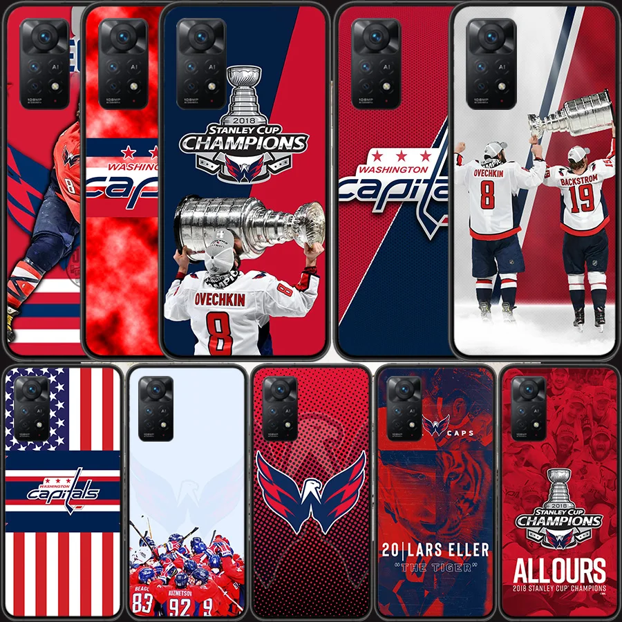 

capitals Hockey Alexander Ovechkin Phone Case For Xiaomi Redmi Note 11 Pro 11E 11S 4G 11T 10 10S 9 9S 9T 5G 8 8T 7 6 5 4 4X Cove