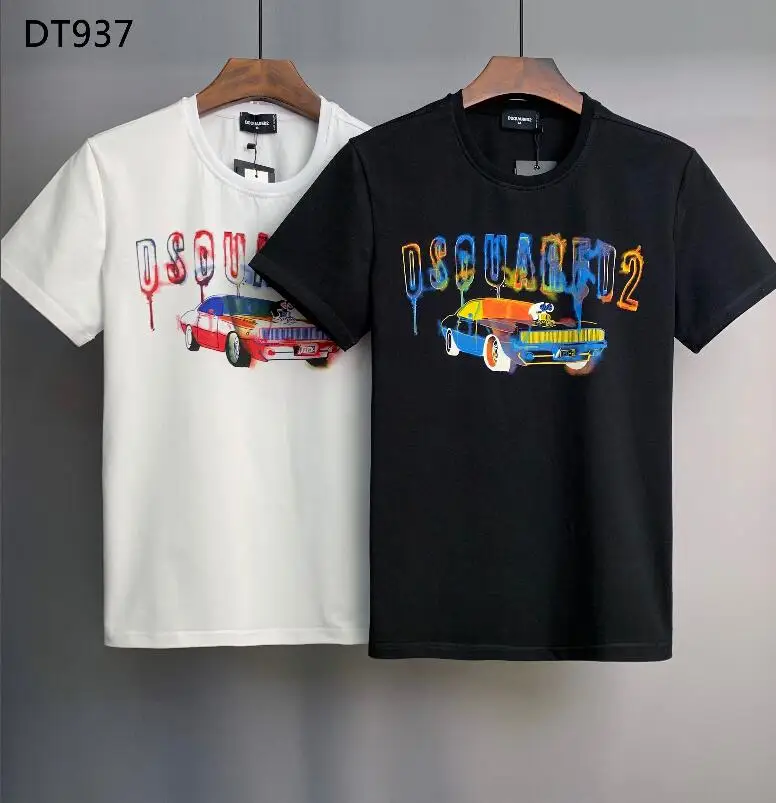 

2022 New DSQUARED2 Cotton Mens Women T-shirt Mens Summer Casual Short-sleeve Couple T-shirt DSQ Letter Print Hip Hop Street Tees