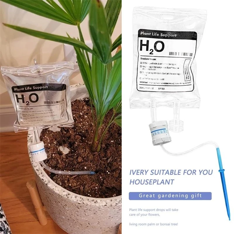 Automatic Watering Dripper Infusion Bag Adjustable Plant Flower Water Household Drip Irrigation 350ml |
