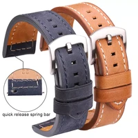 cowhide watchbands 18 20 22 24mm women men quick release for samsung gear s3 genuine leather vintage watch band strap