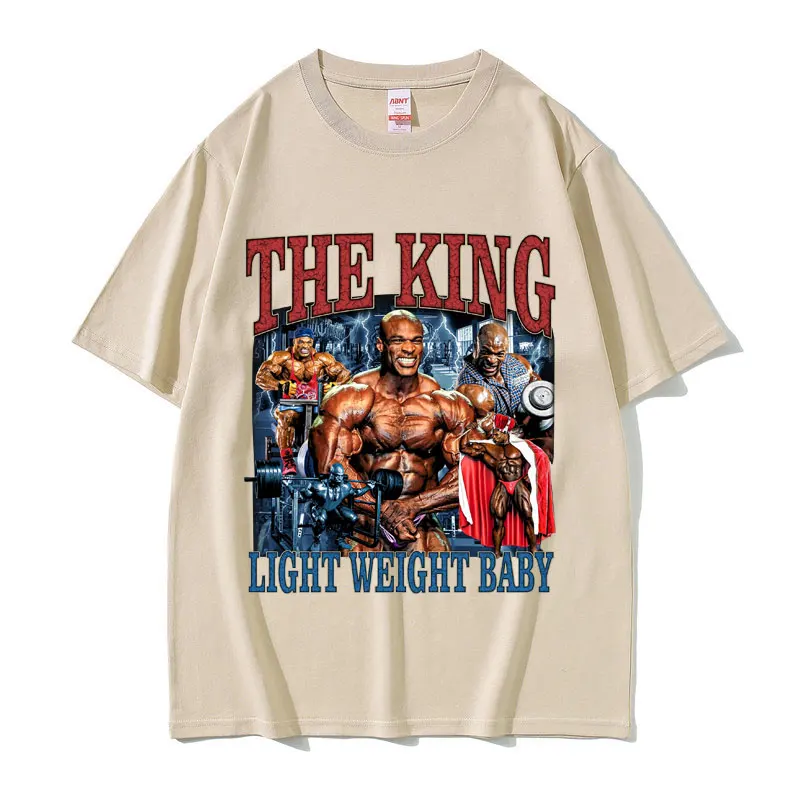 The King Light Weight Baby Ronny Coleman футболки с чехлом для мужчин забавная футболка фитнеса и
