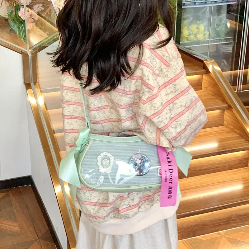 Ins на шнуровке с бантом Ita Bolsos Mujer японская кавайная сумка студенческие сумки