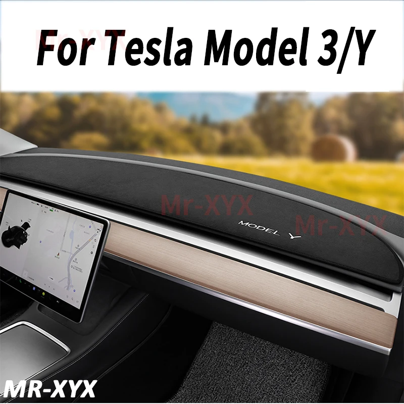 

For Tesla Model 3 Model Y Car Dashboard Cover Mat Sun Shade Pad Instrument Panel Carpet Mat Anti-UV Accessories Protective MATS
