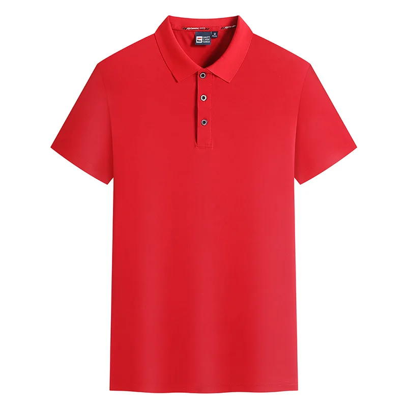 

2022 New Summer Ice Silk Solid Color POLO Shirt Men's and Women's Short-sleeved Male T-shirt Lapel Comfortable Fashion T-shirt