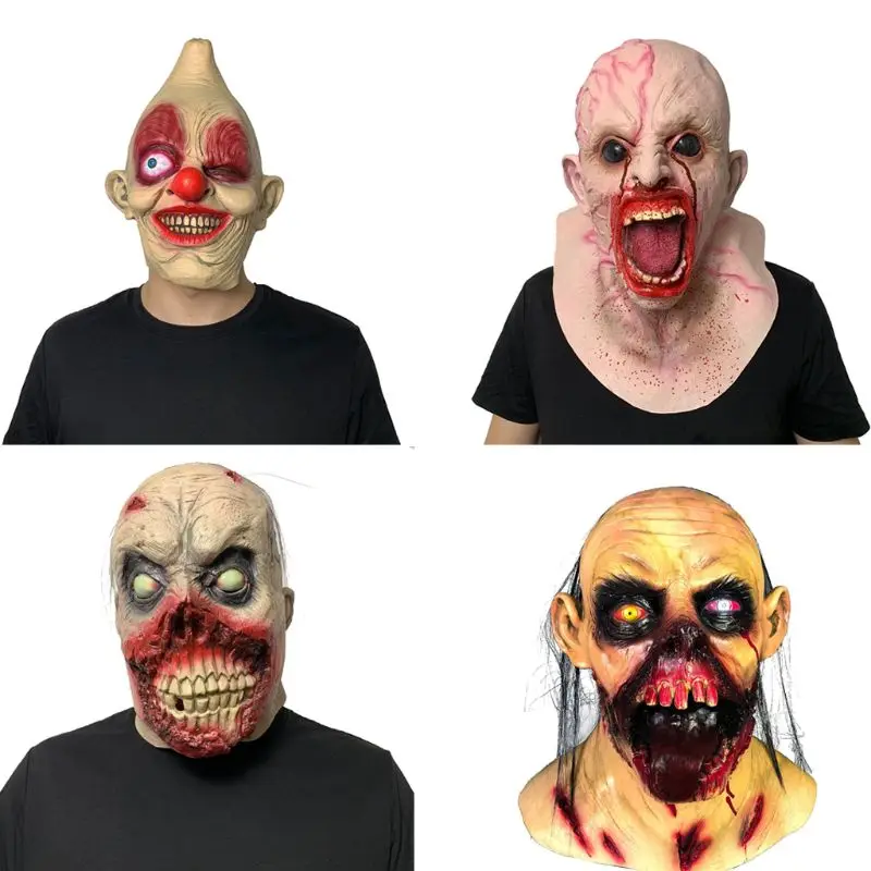 

Halloween Horror Infected Zombie Adult Head Mask Novelty Costume Party Full Face Mask Non-toxic Environmental Friendly Cosplay