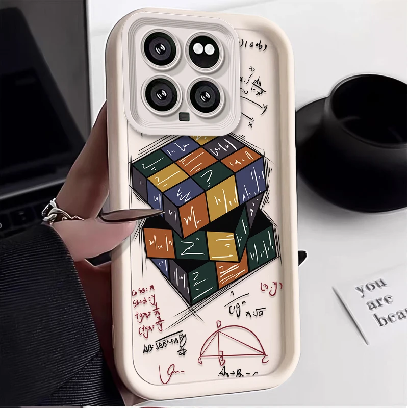 Фото Креативный чехол для телефона в виде кубика Рубика для Xiaomi Mi 14 13 12 11 Lite 5G 13T 12T 11T 14T 15T Pro Poco X7 X6 X5 X3 F6 F5 NFC M6 4G №4