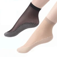 socks women wrapped silk cotton bottom short stockings spring and summer tube short stockings sweat absorbing anti skid socks