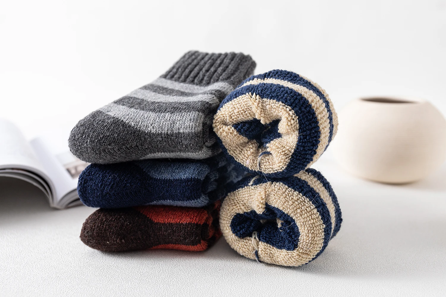 High Quality Winter Super Thick Socks Wool Cotton Socks Men's Set 5 Pairs Russian Weather Casual Warm Winter Thermal Wool Socks