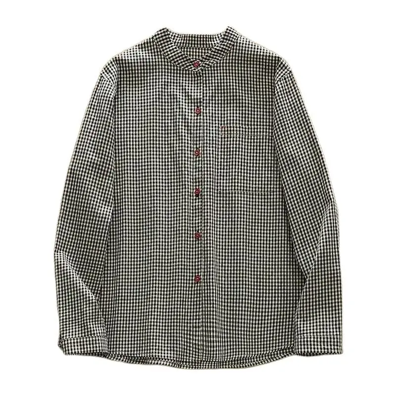 Рубашка с длинным рукавом женская хлопковая Повседневная Свободная блузка в