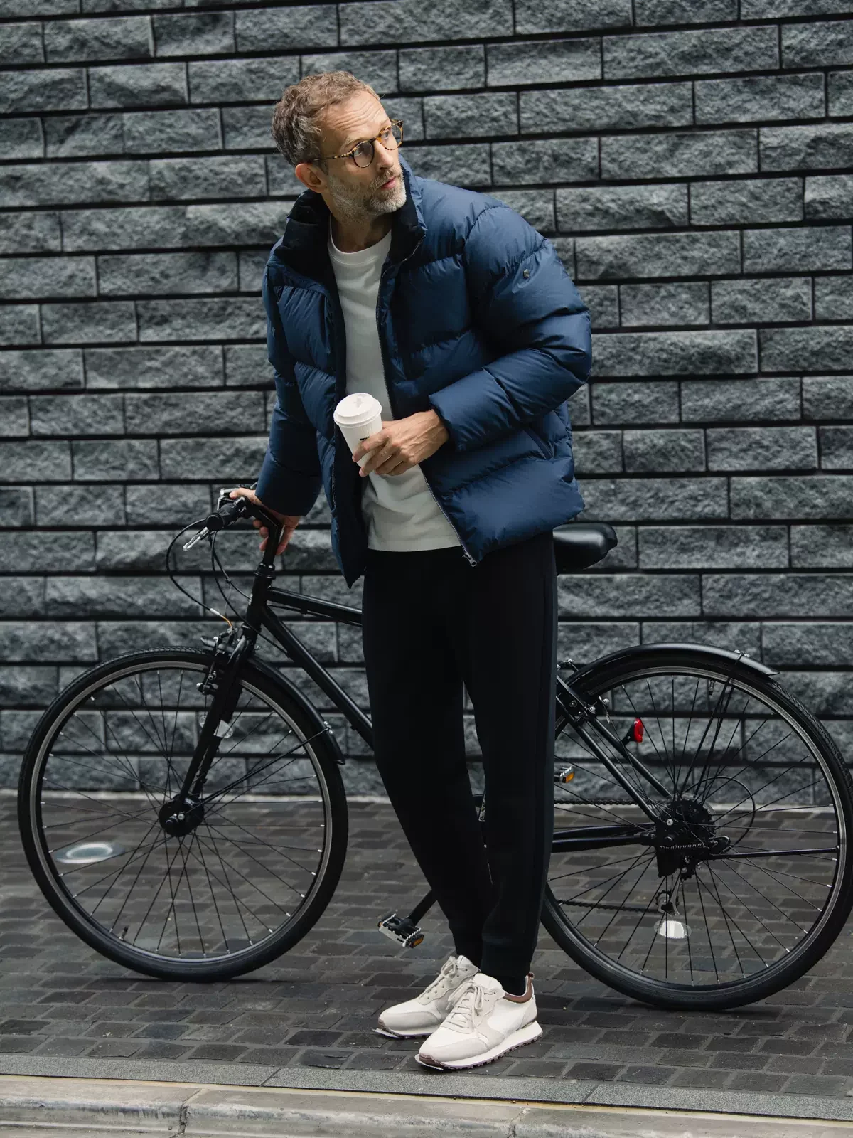 Зимняя Мужская Утепленная куртка Bal Series с воротником-стойкой из белого гусиного