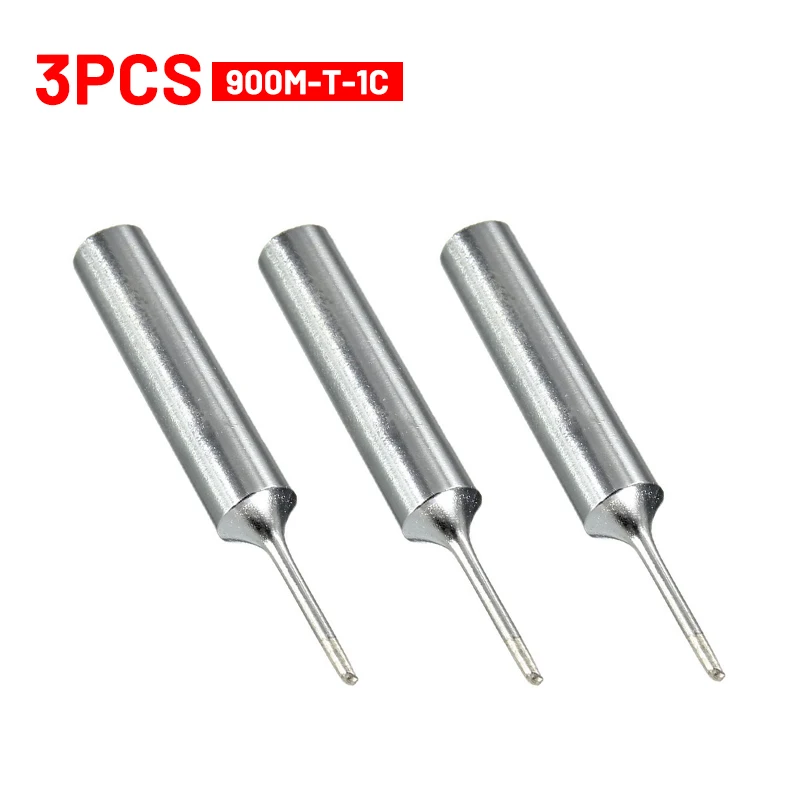 

10pcs 900M-T-1C Solder Soldering Iron Tip Oxygen-free Copper Replacement Iron Tip For Hakko 936 Industry Tool
