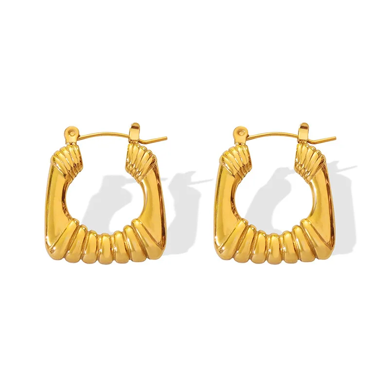 

Vintage Design U Earrings for Women Small Hoop Earring Valentines Day Gift Stainless Steel Jewelry Accessories Pendientes Mujer