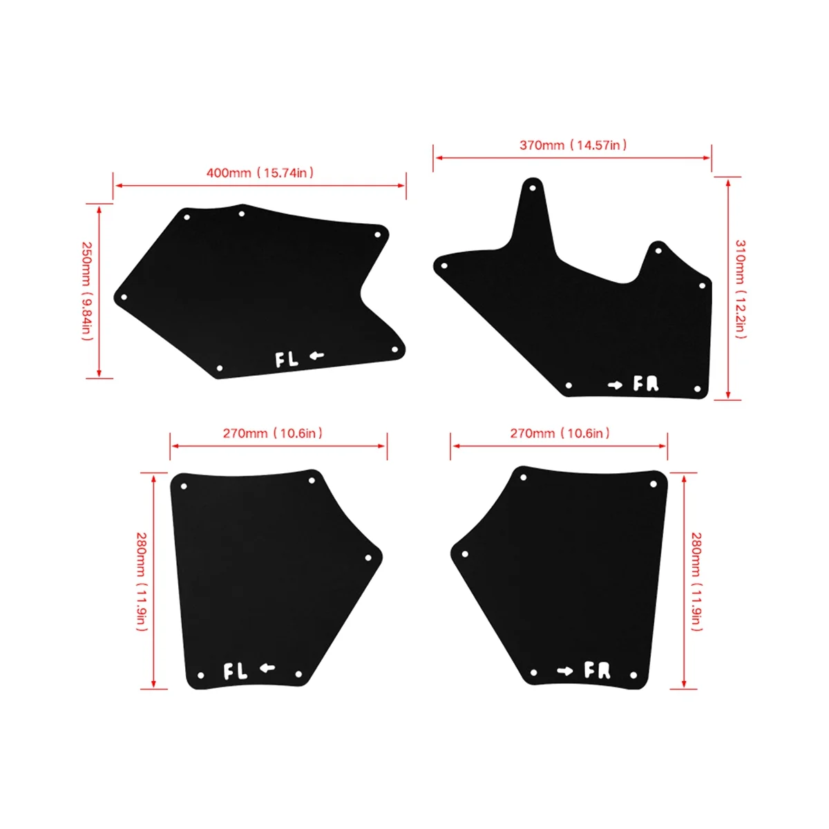 Автомобильные Брызговики для Toyota Tundra 2008-2021 от грязи