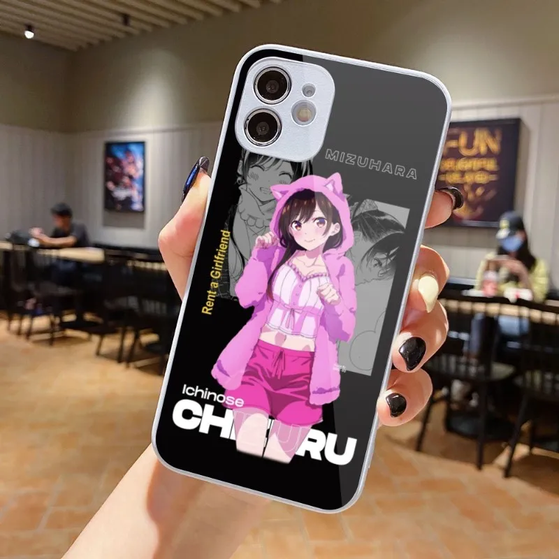 

Anime Chizuru Ichinose Phone Case for iPhone 14 13 12 11 Pro Max X XR XS 8 7 Plus Liquid Glass Phone Cover Funda