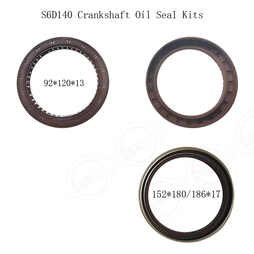 Переднее и заднее масляное уплотнение коленчатого вала для Komatsu 6D125 6D140-1 S6D140