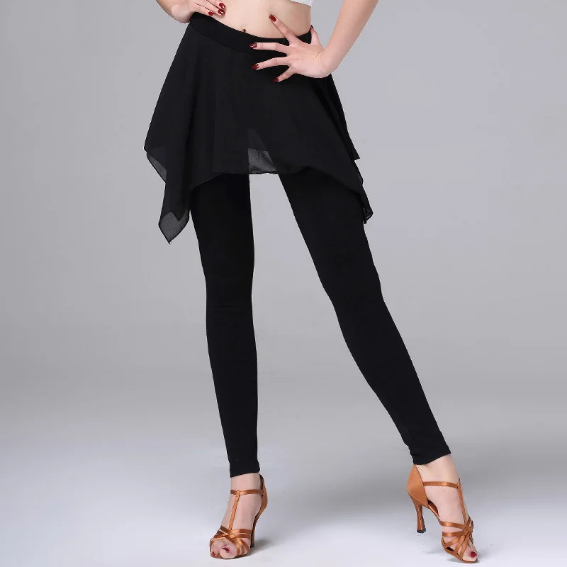 

Latin Modal training dress performance wear Irregular Latin dance trousers for women/female Ballroom costume practice pants