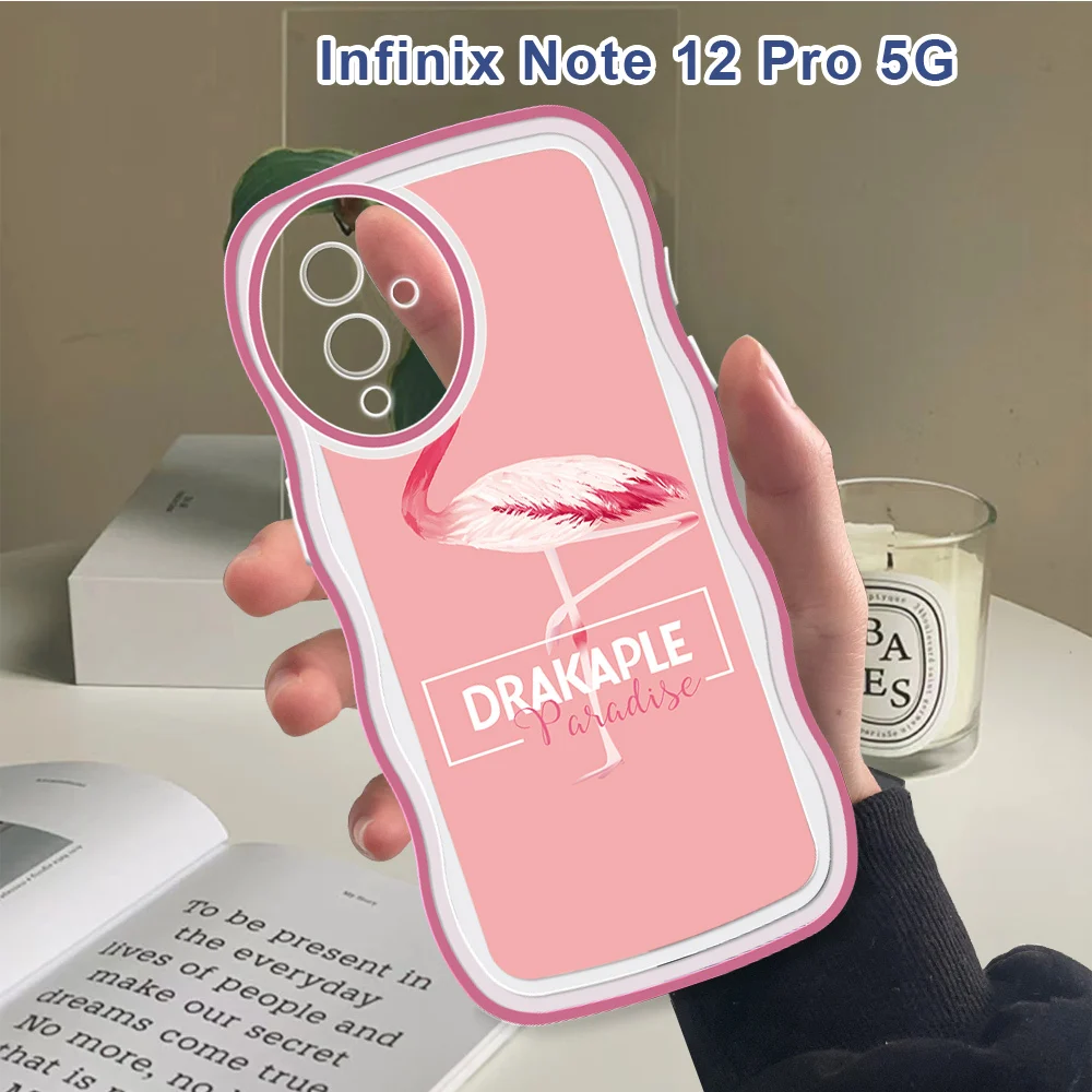 

Cases For Infinix Note 12 Pro 4G Note 12 G96 G88 12i 2022 Wave Soft Silicone Case Flamingo Back Cover Shockproof Cases