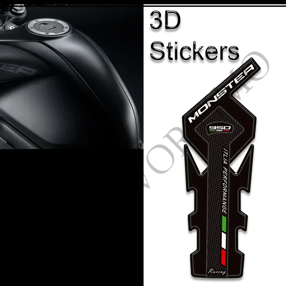 Monster 950 Fit Ducati Tank Pad Grips Motorcycle Stickers Gas Fuel Oil Kit Knee Protection