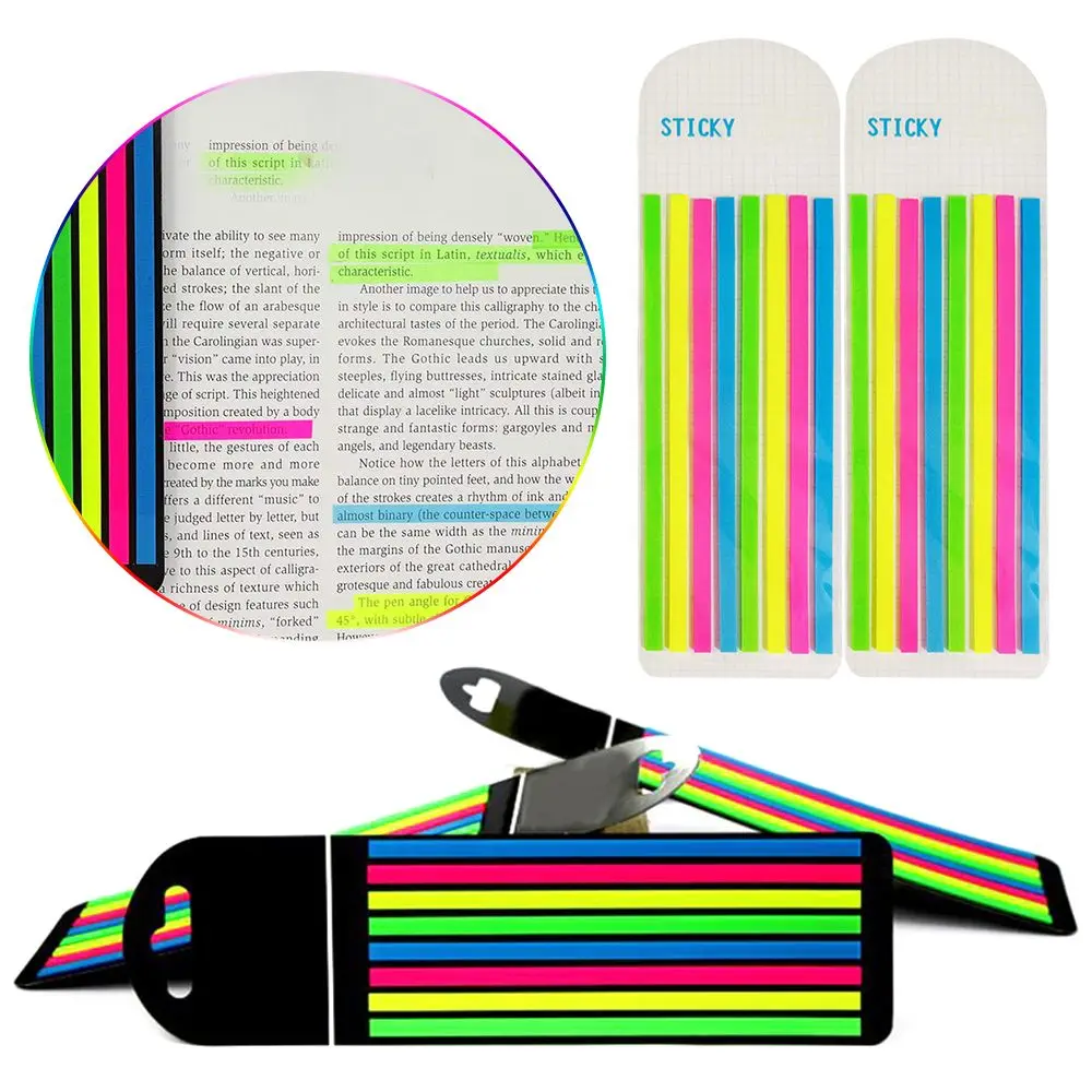 

School Gift Children Fluorescent Color Stickers Transparent Sticky Note Index Tabs