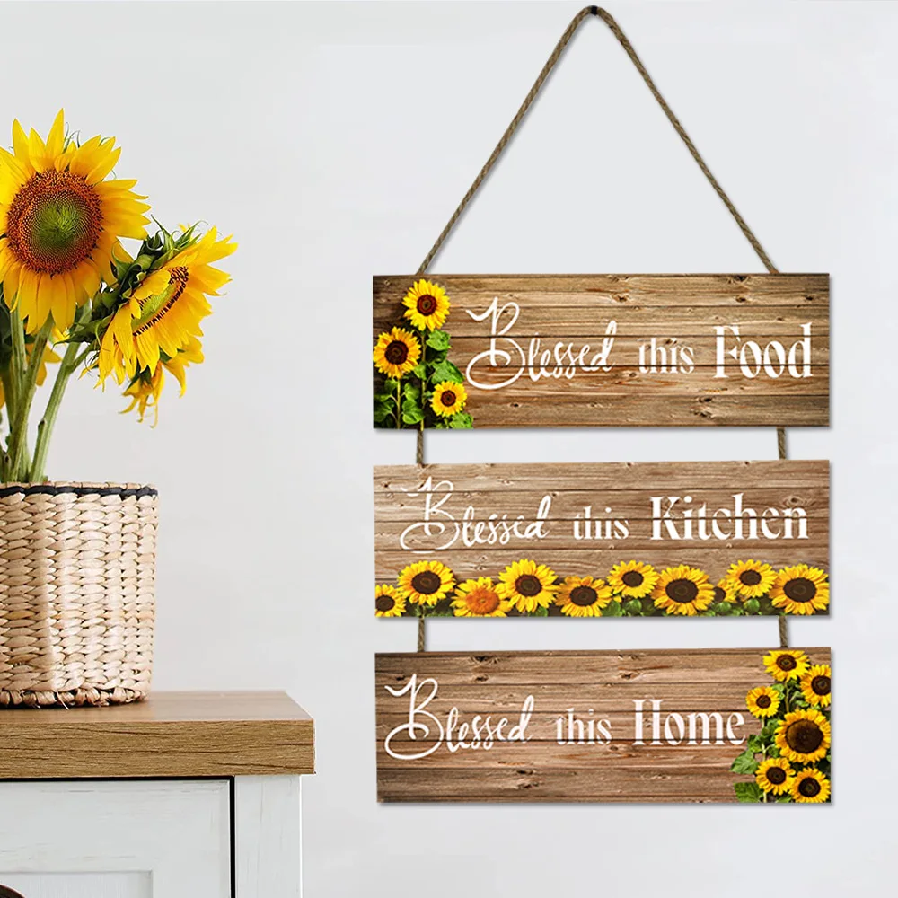 

Wall Act the Role Ofing is Hanged Adorn Sunflower're Decorating Household Decorative Hanging Adornment Wood for Kitche