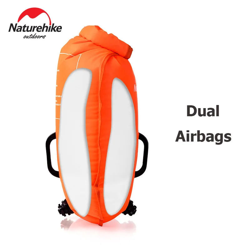 Naturehike Swimming Waterproof Bag Large Capacity Inflatable Bag Multifunctional Air Drift  Bag Floating 28l Dual Airbags Buoy