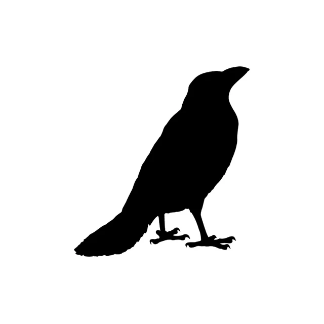 

13CM*14CM Cartoon Crow Fun Vinyl Waterproof Car Sticker Decal Black/Silver Graphical Car Accessories