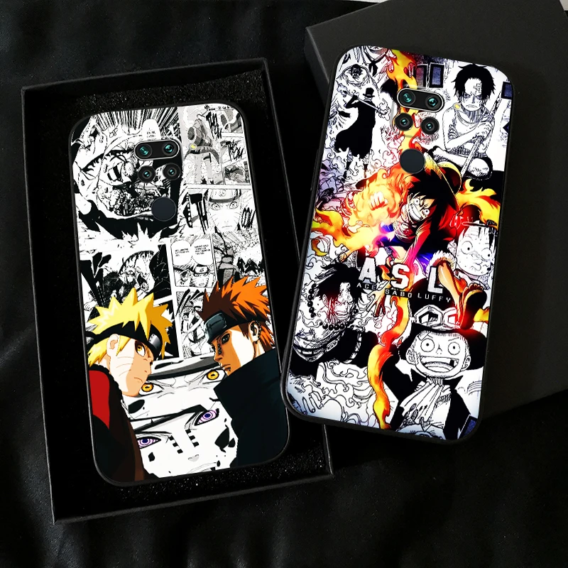 

One Piece Dragon Ball Naruto For Xiaomi Redmi Note 9 9T 9S 9 Pro 5G Phone Case Black Liquid Silicon Carcasa Funda Soft