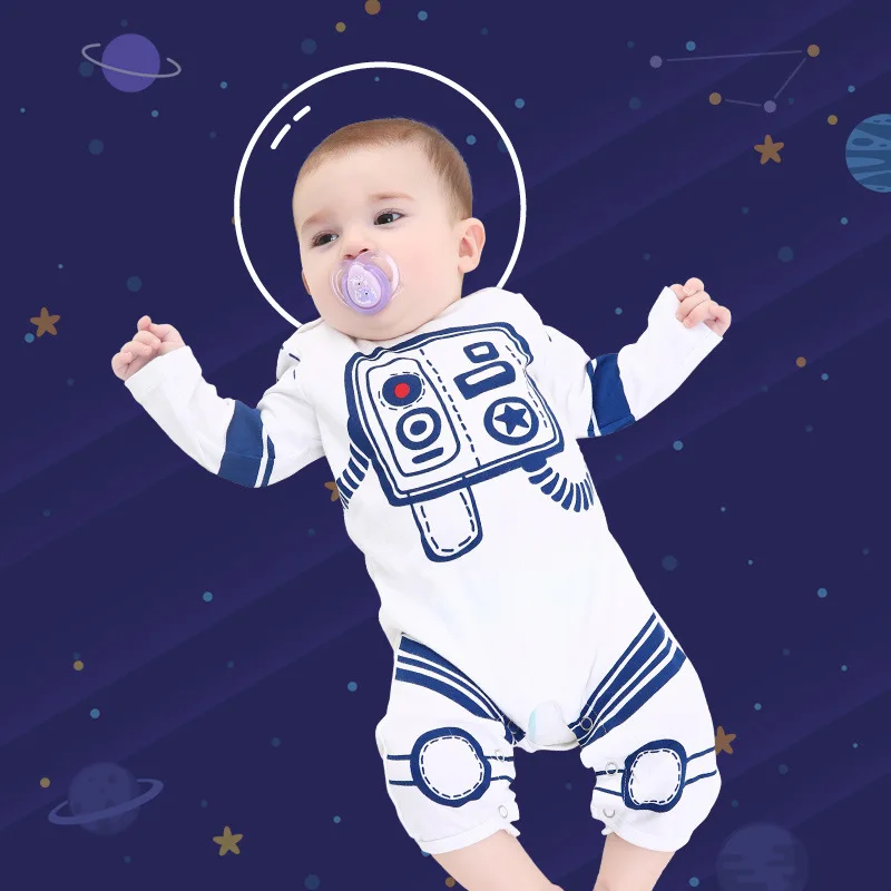 

Spring Autumn Newborn Infant Baby Boys Girls Playsuit Astronaut Spacesuit Cotton Long Sleeve Baby Jumpsuit Bodysuits Clothes