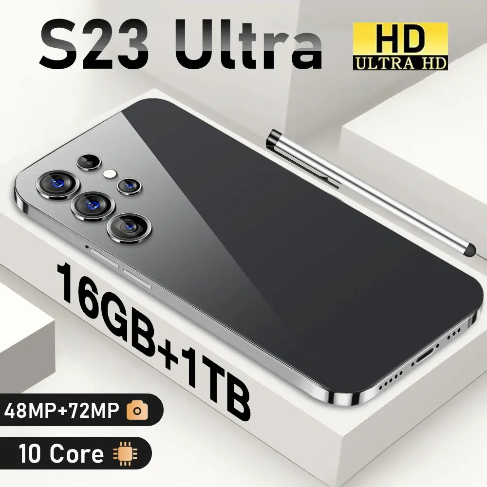 

Оригинальный смартфон S23 Ultra Android13, 7,3 дюйма, HD, полный экран, идентификация по лицу, 16 ГБ + 1 ТБ, 7800 мАч, Snapdragon 8 gen2, две Sim-карты