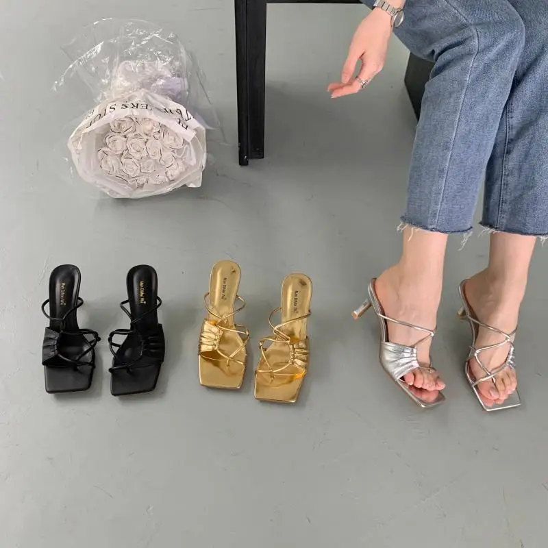 

Fashion new simple all-match casual sandals stiletto high-heeled women's sandals women shoes high heels sandals