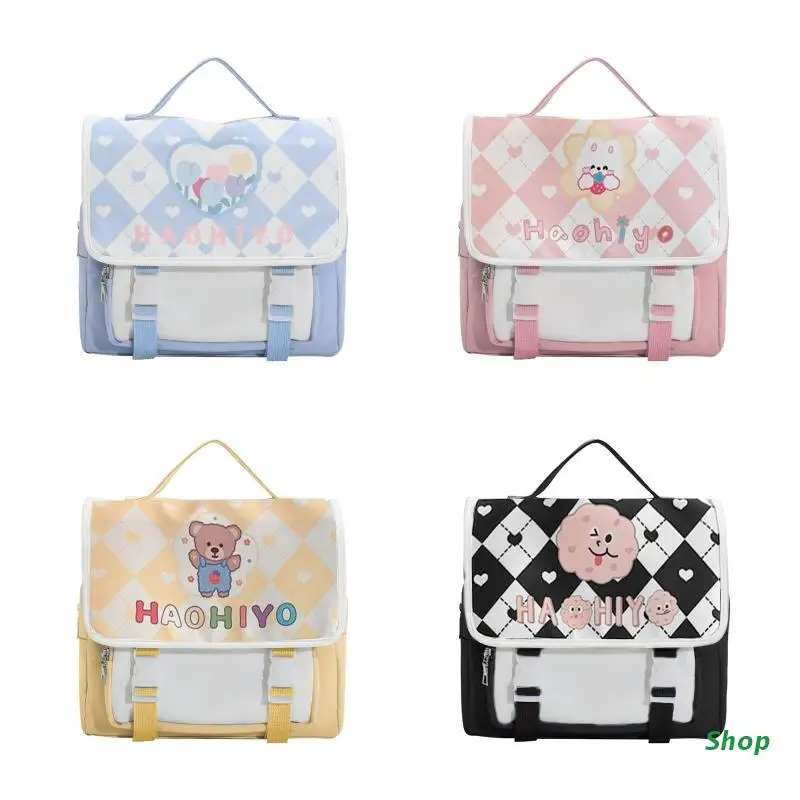 

L5YC Backpack Purse for Women Girls Cute Nylon Bookbag Casual Rucksack Travel Daypack