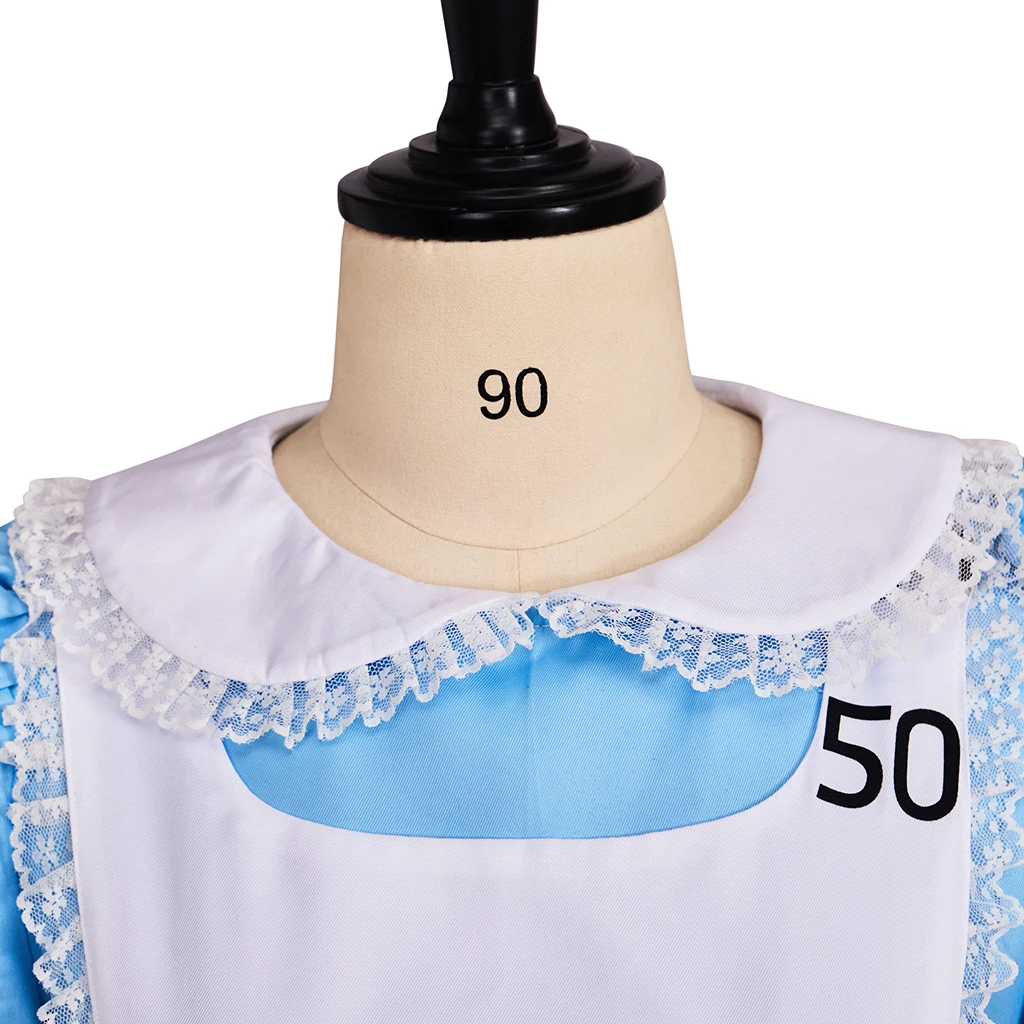 Фильм Алиса Косплей Синее платье горничной Хэллоуин Карнавальный костюм