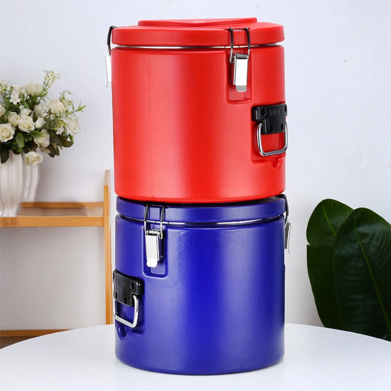 

Thermal Insulation Bucket Large Capacity Commercial Stainless Steel Soup Rice Soy Milk Open Refrigerated Transport Direct Sales