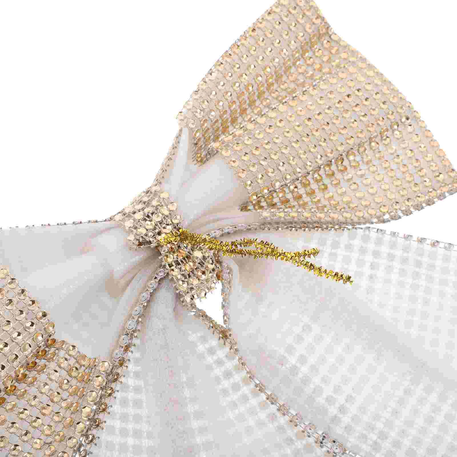 Рождественский бант сумка лента отделка банты стразы ткань сверкающие золотые