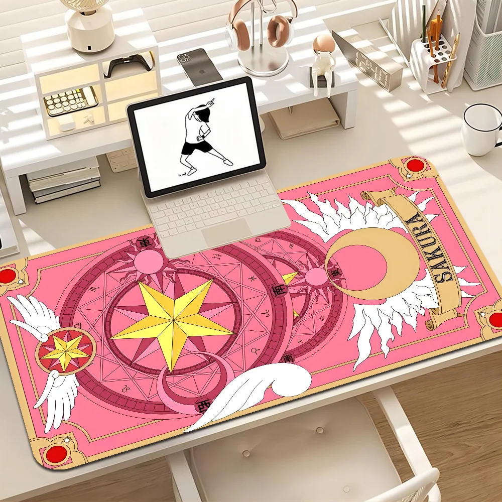 Большой утолщенный коврик для мыши с аниме Cardcaptor Sakura Design Размер XXL игровой